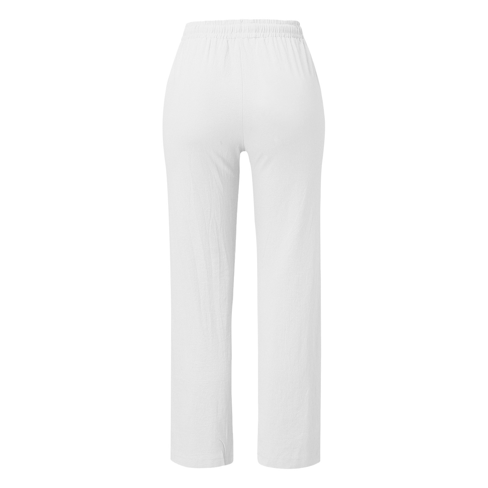 thumbnail image 4 of Pantalones elásticos de pierna recta para mujer - Cintura con cordón de algodón - Casual de cintura alta - Terciopelo dorado - Tallas S-XXL - Todas las estaciones, 4 of 5